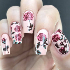 floral nail art clear jelly stamper