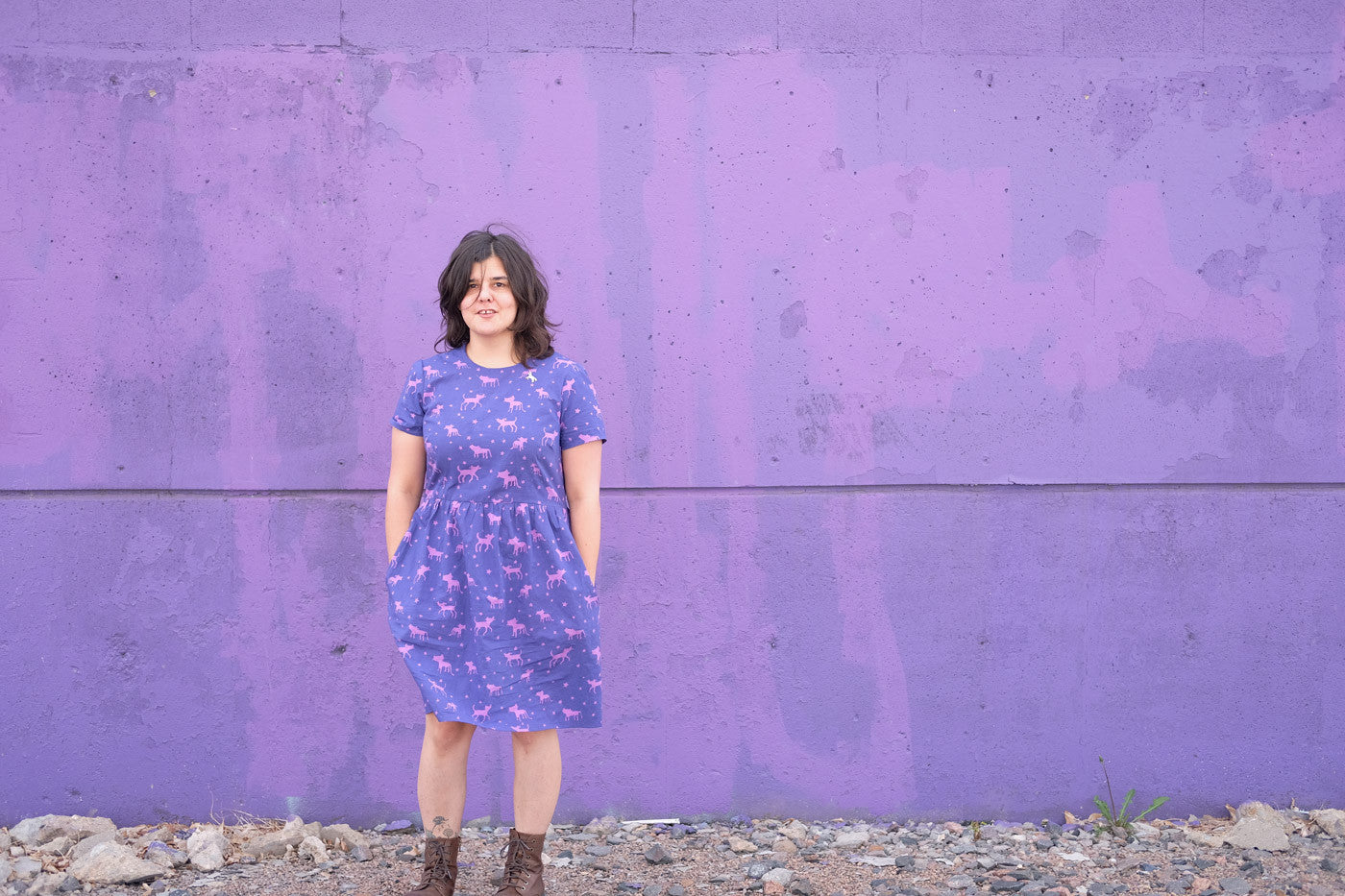 Miranda's Blurple Avid Seamstress Day Dress