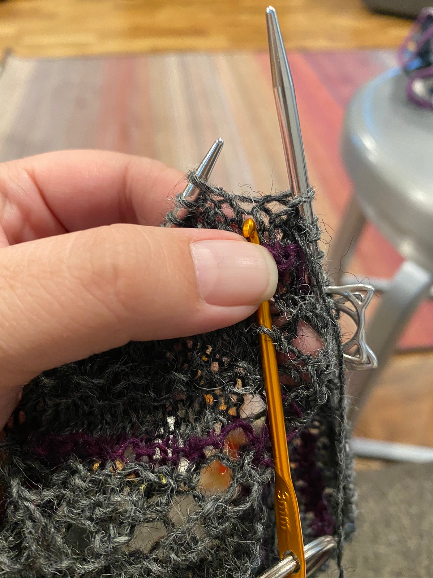 Hands and knitting