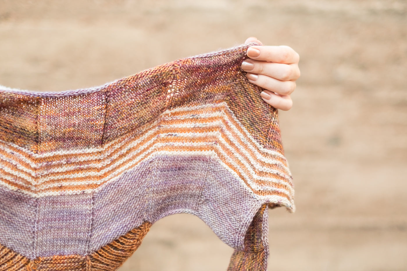 Detail of Lauren's Building Blocks Shawl