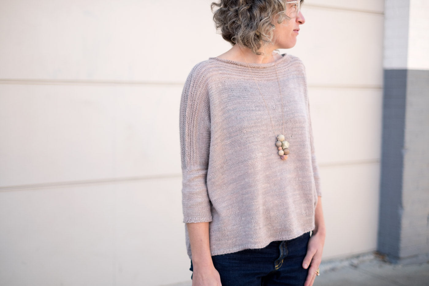 Boxy Tee in Camellia Fiber Co. Flax