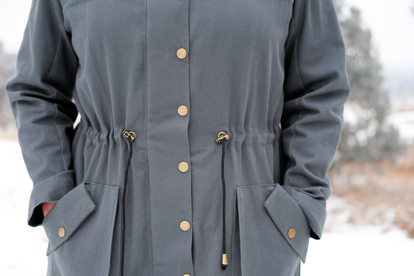 Detail of the Kelly Anorak Hardware