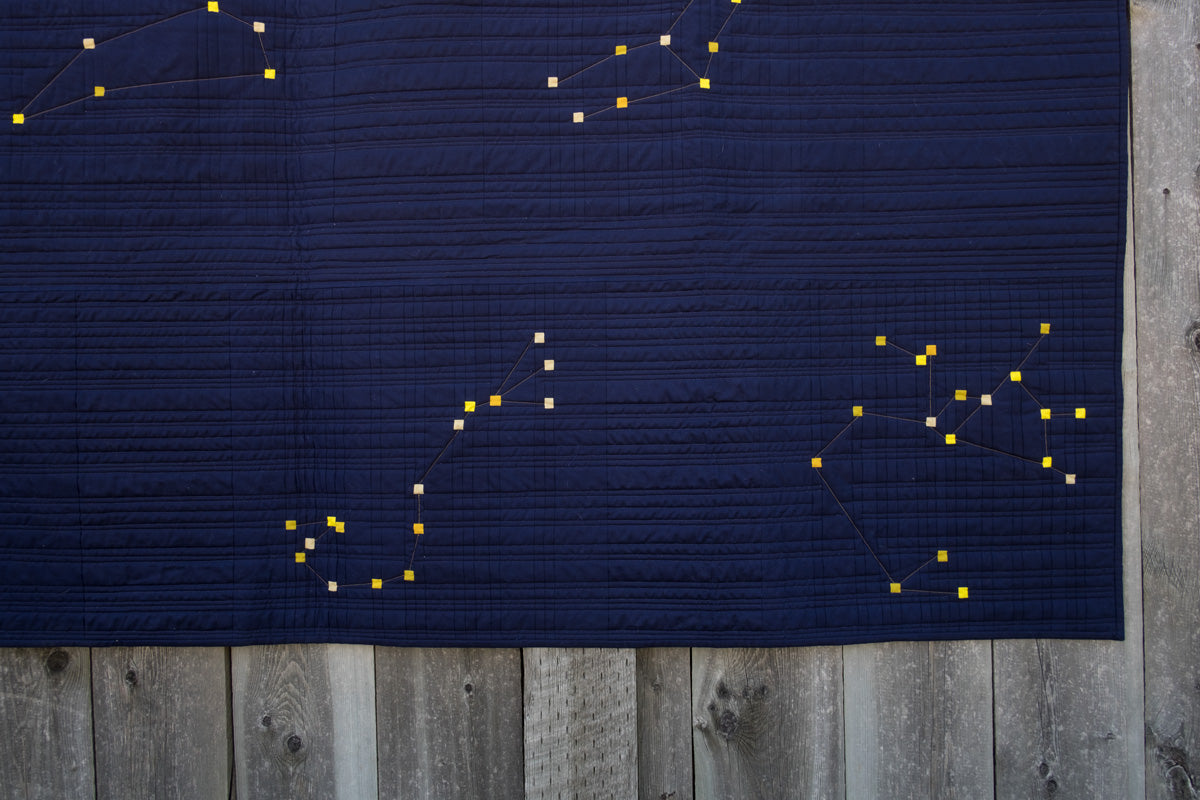 Bottom edge of Amber's Constellation Quilt