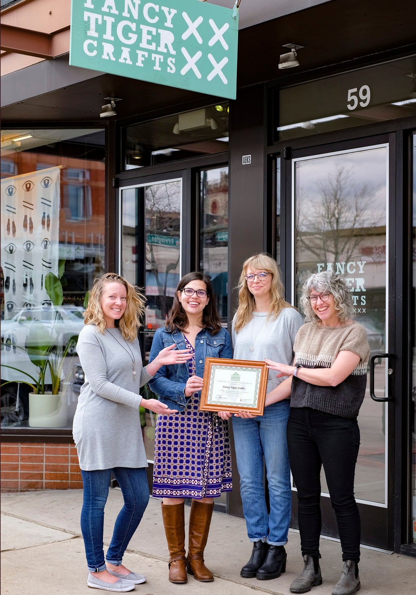Fancy Tiger Crafts Green Team with the Certifiably Denver Certificate