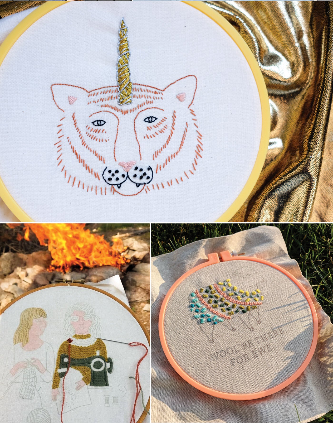 Fancy Tiger Crafts Embroidery Pattern Teaser