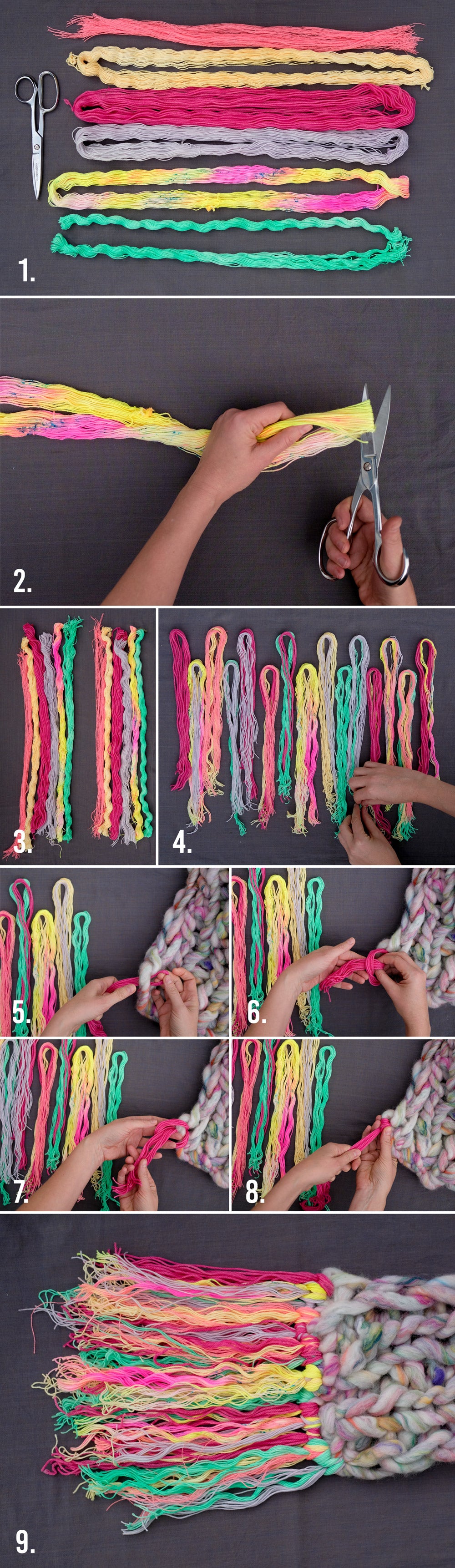 Fancy Holiday Scarf Fringe Tutorial