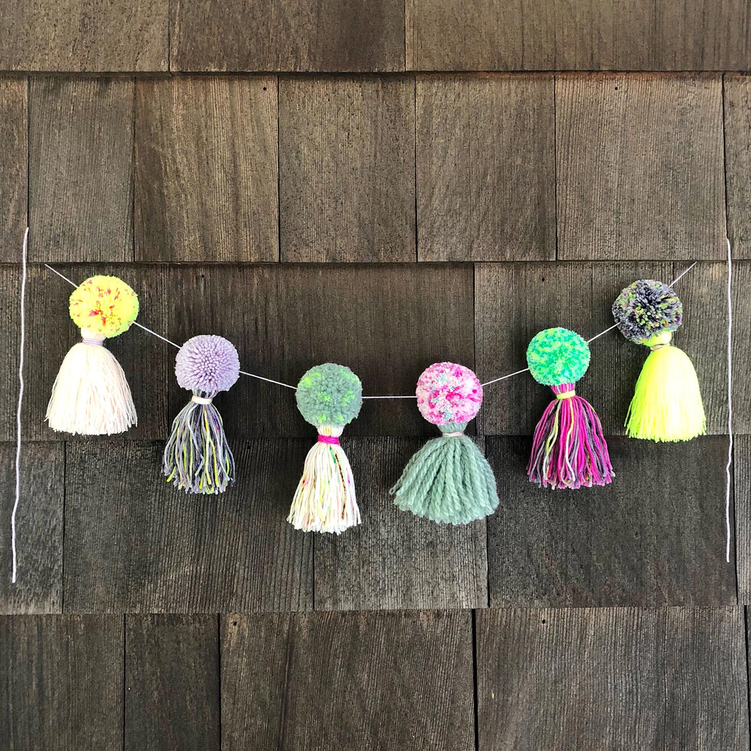 pom pom tassel garland