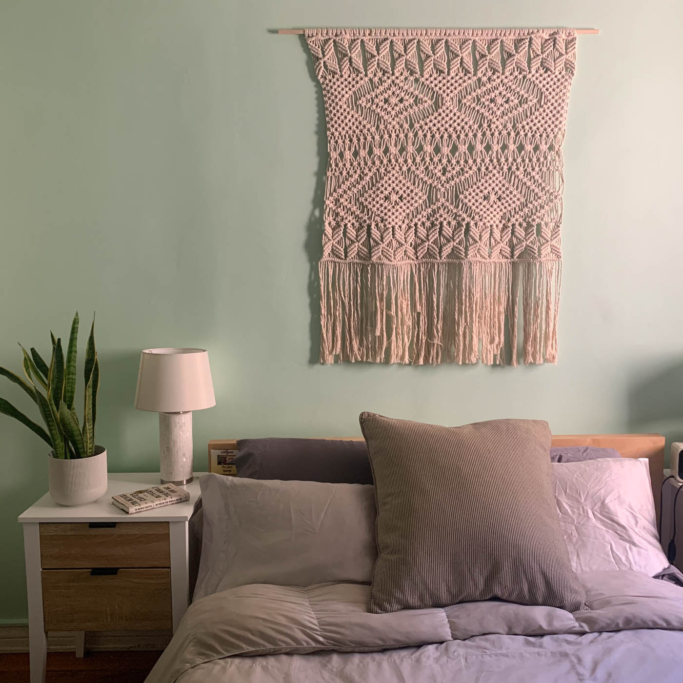 Macrame and bed