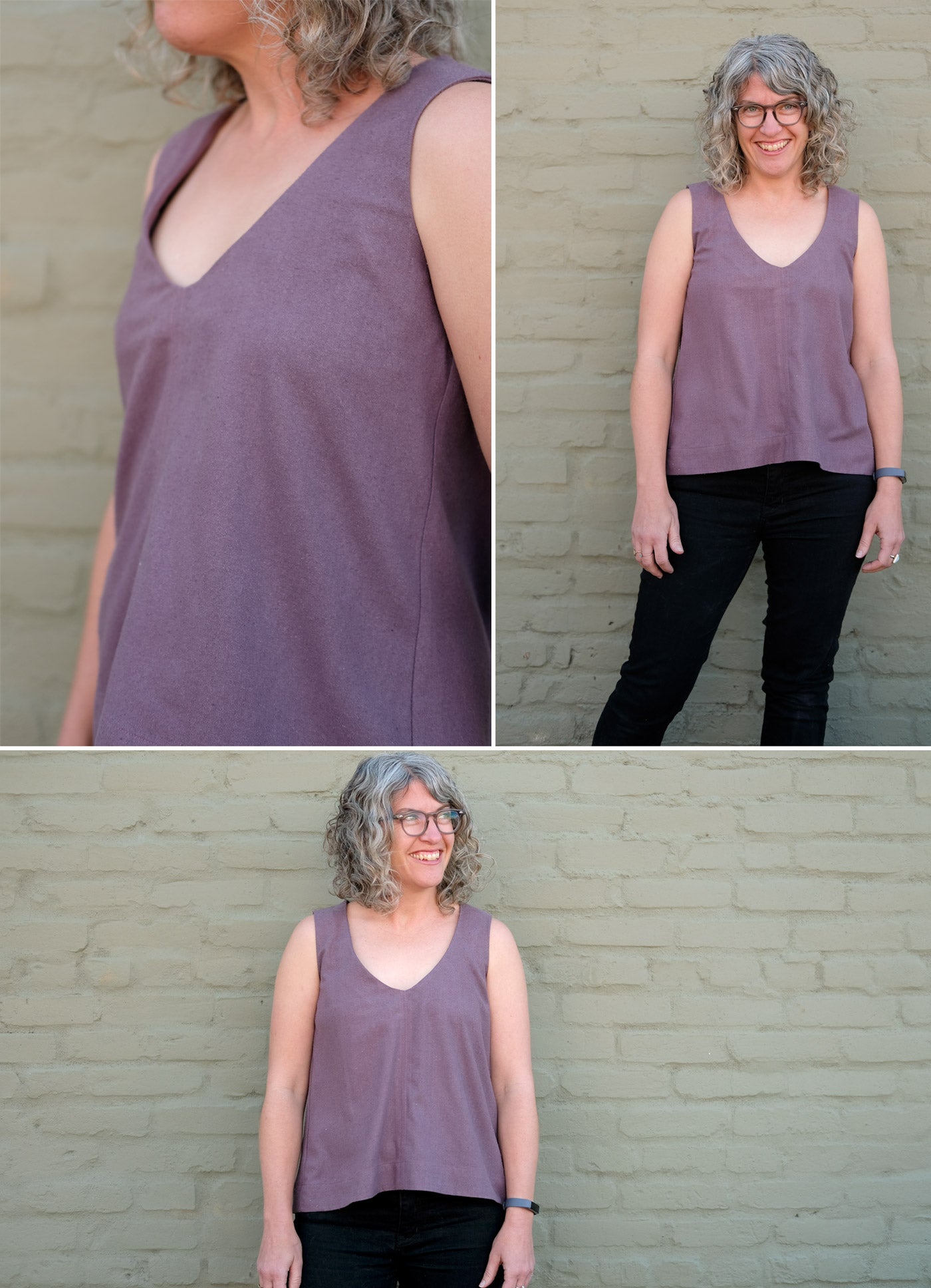 Darts removed from the Grainline Studio Hadley Top