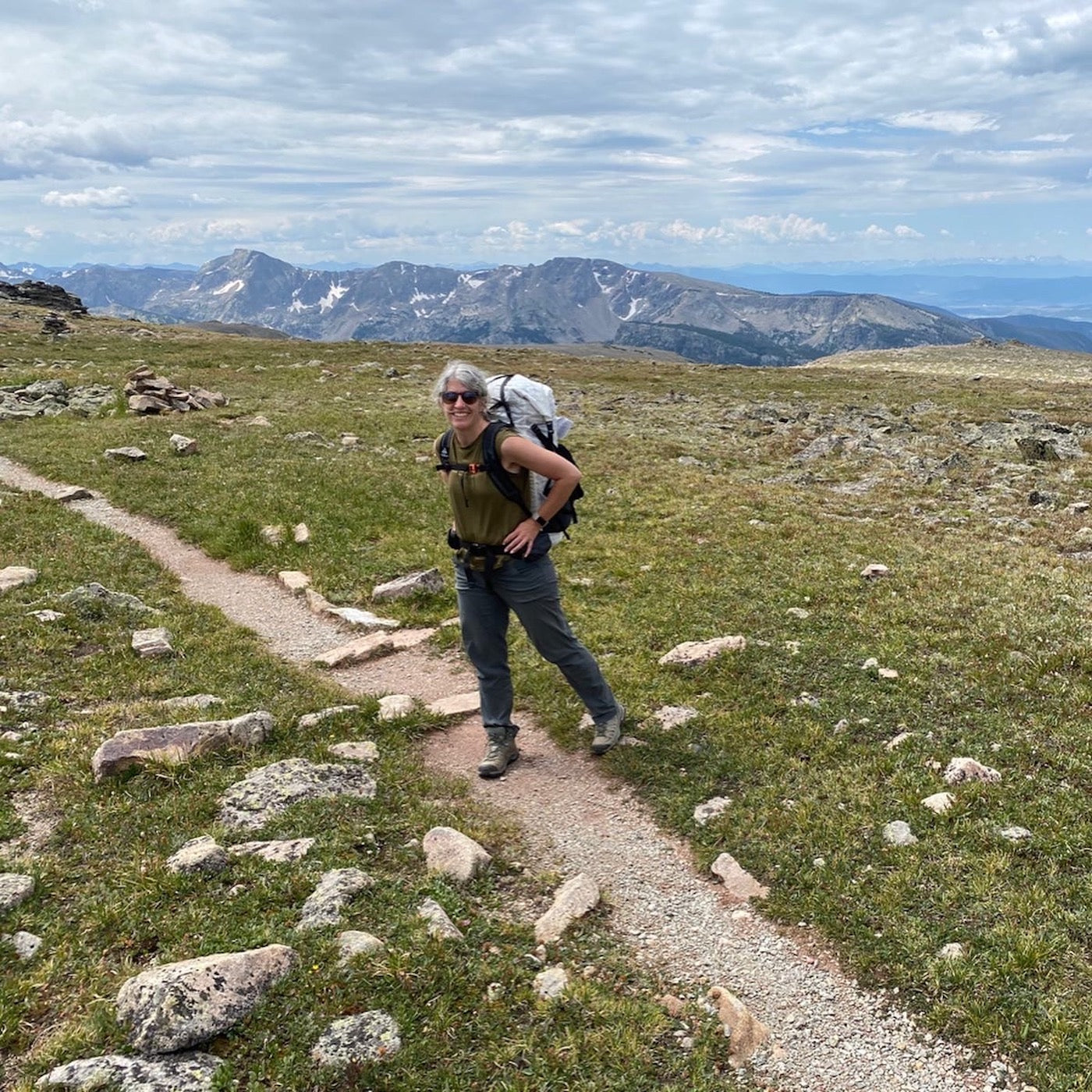 Woman hiking