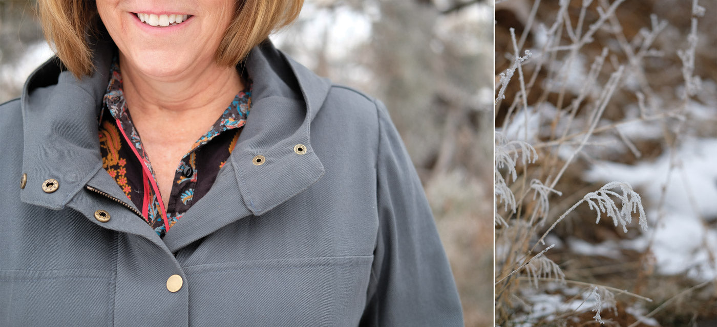 Neckline of the Kelly Anorak by Closet Case Patterns