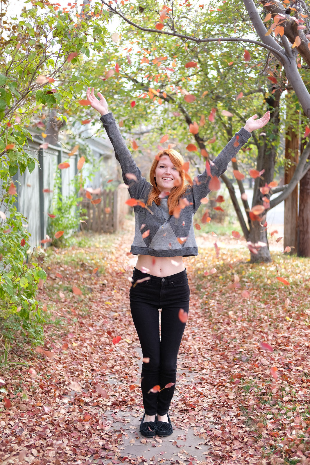 Lauren in her Geodesic Sweater