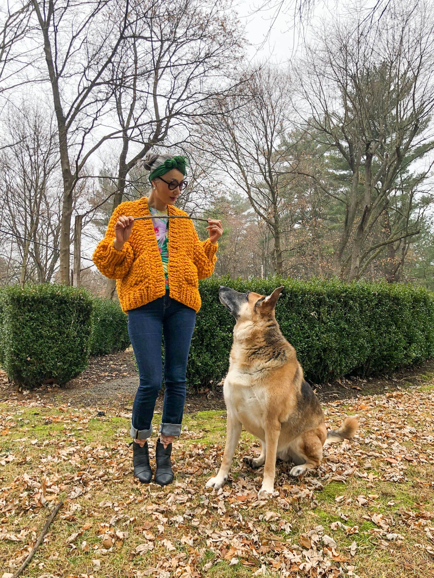 Woman with dog