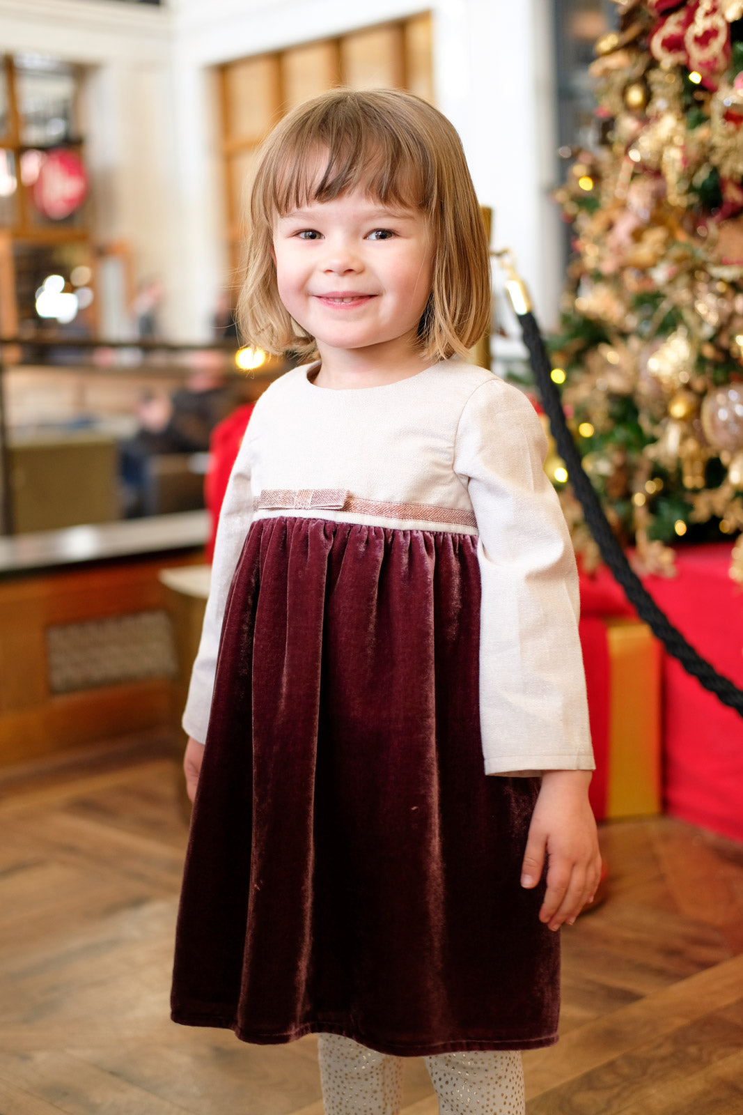 Quinn's Velvet Geranium Dress