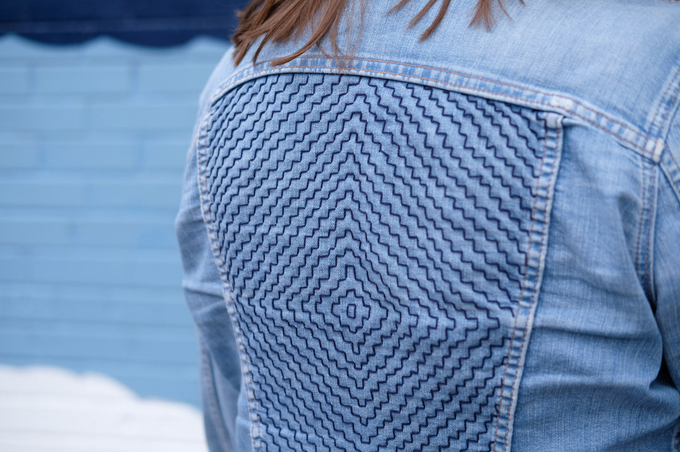 Sashiko Embellished Denim Jacket