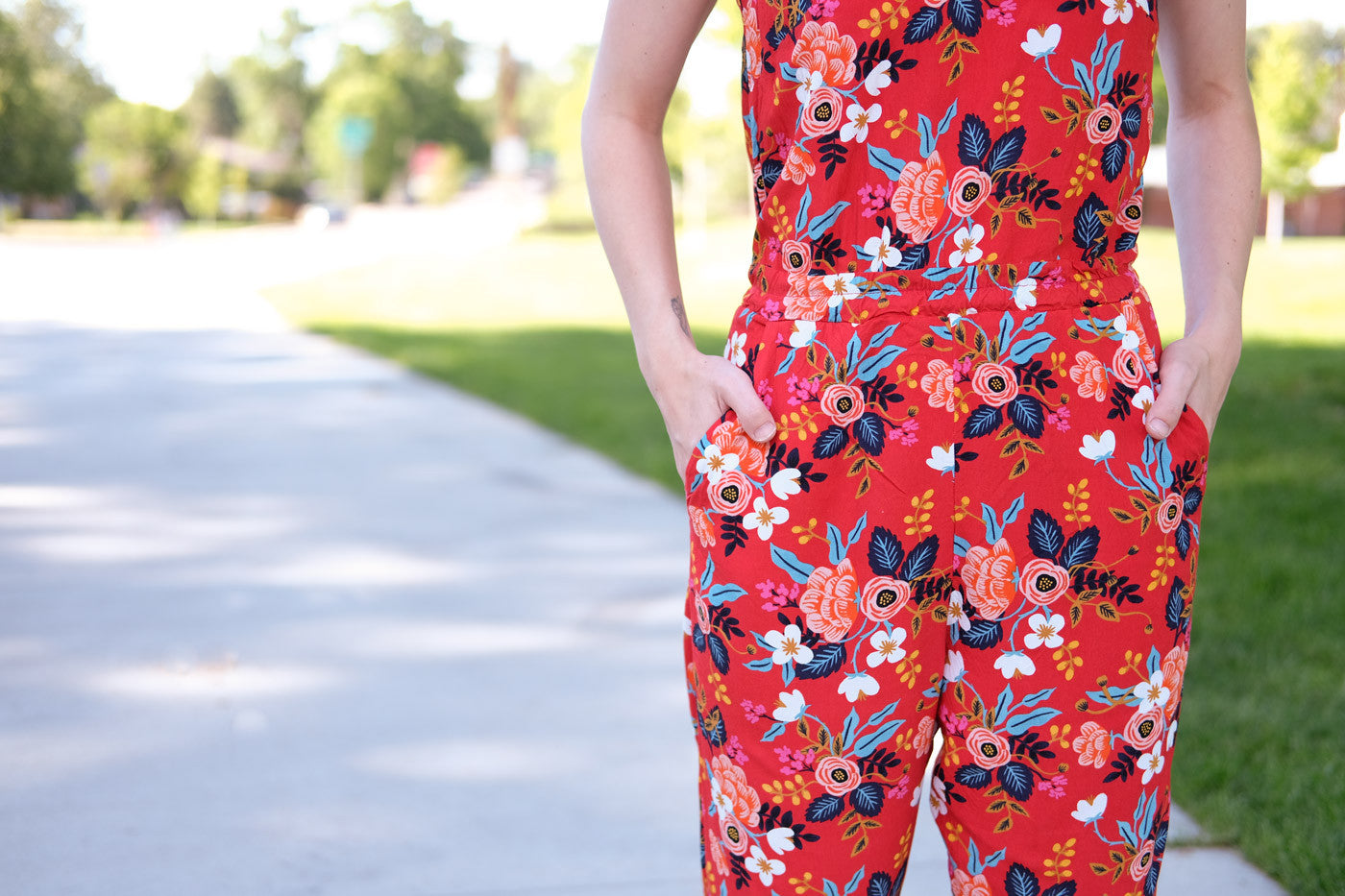Marigold Jumpsuit in Rifle Paper Co. Rayon