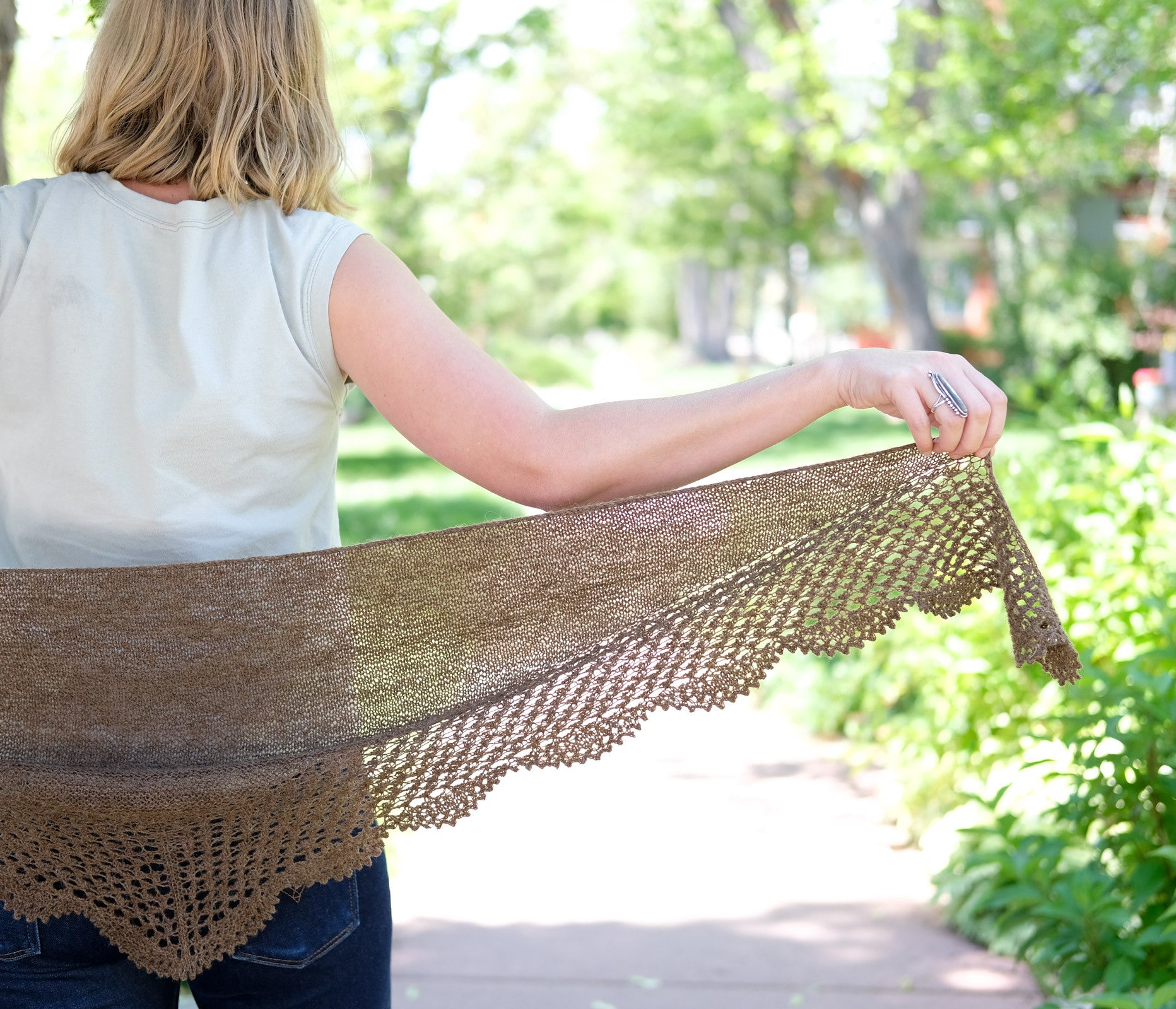 Meadowsweet Shawl from Wool Journey: Shetland