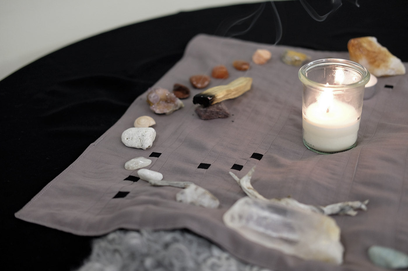 Taupe side of the Constellations Alter/Tarot Cloth