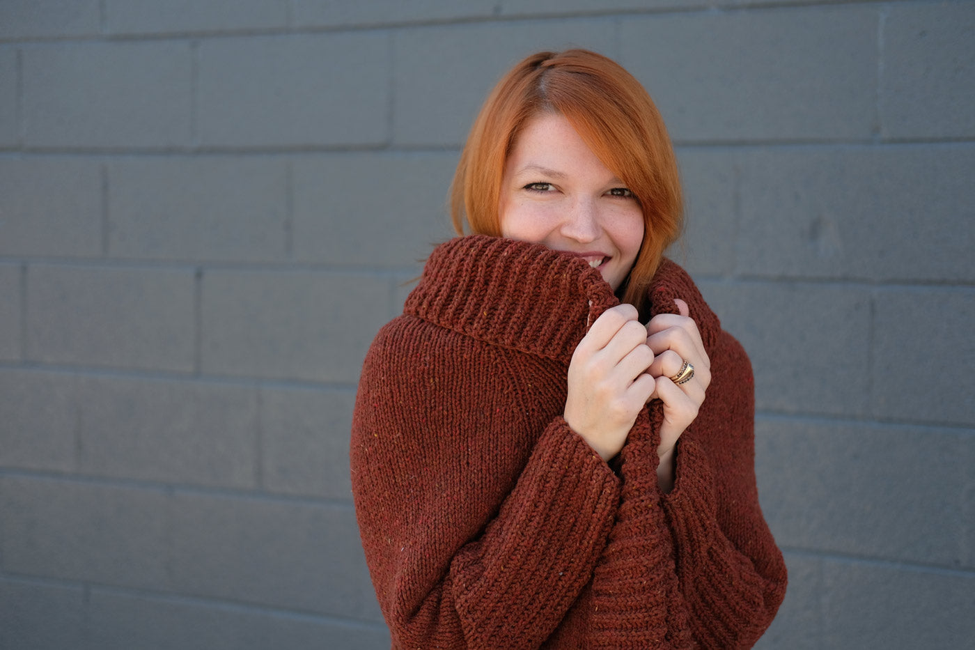 Brioche Collar on the Ronan Cardigan