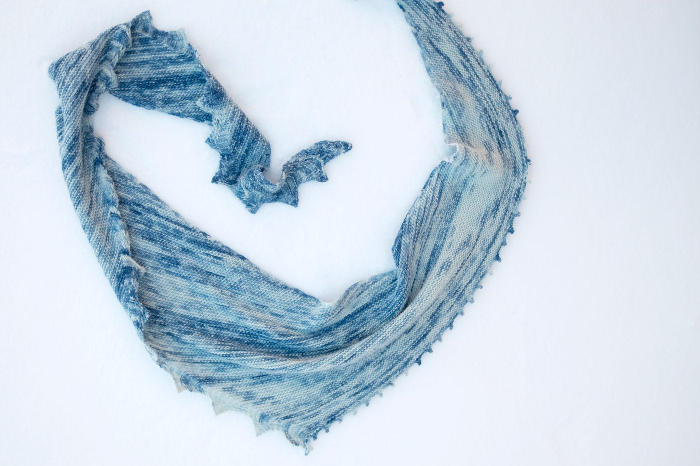 Swan Shawl in the snow