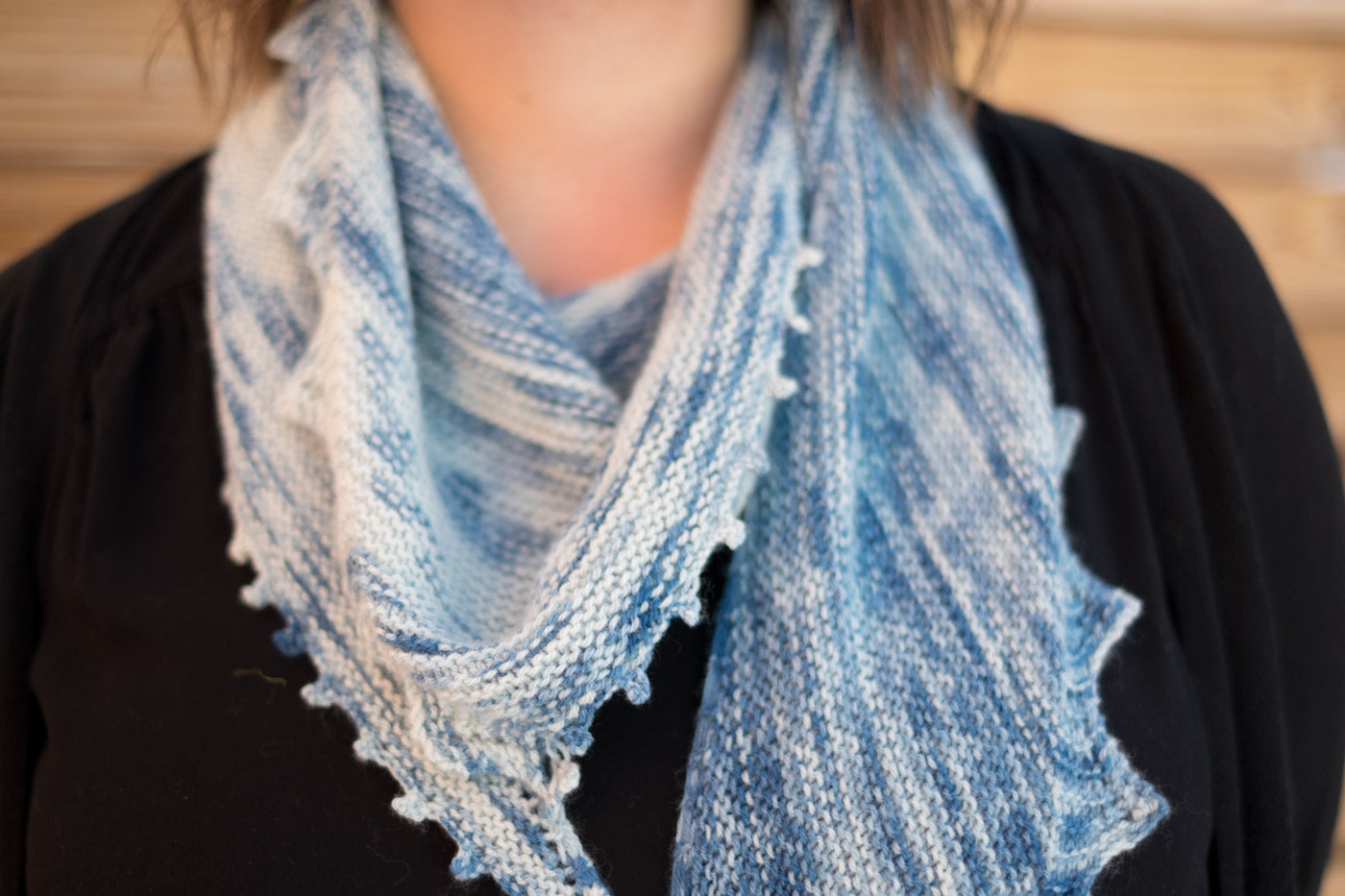 Detail of Jenn's Swan Shawl