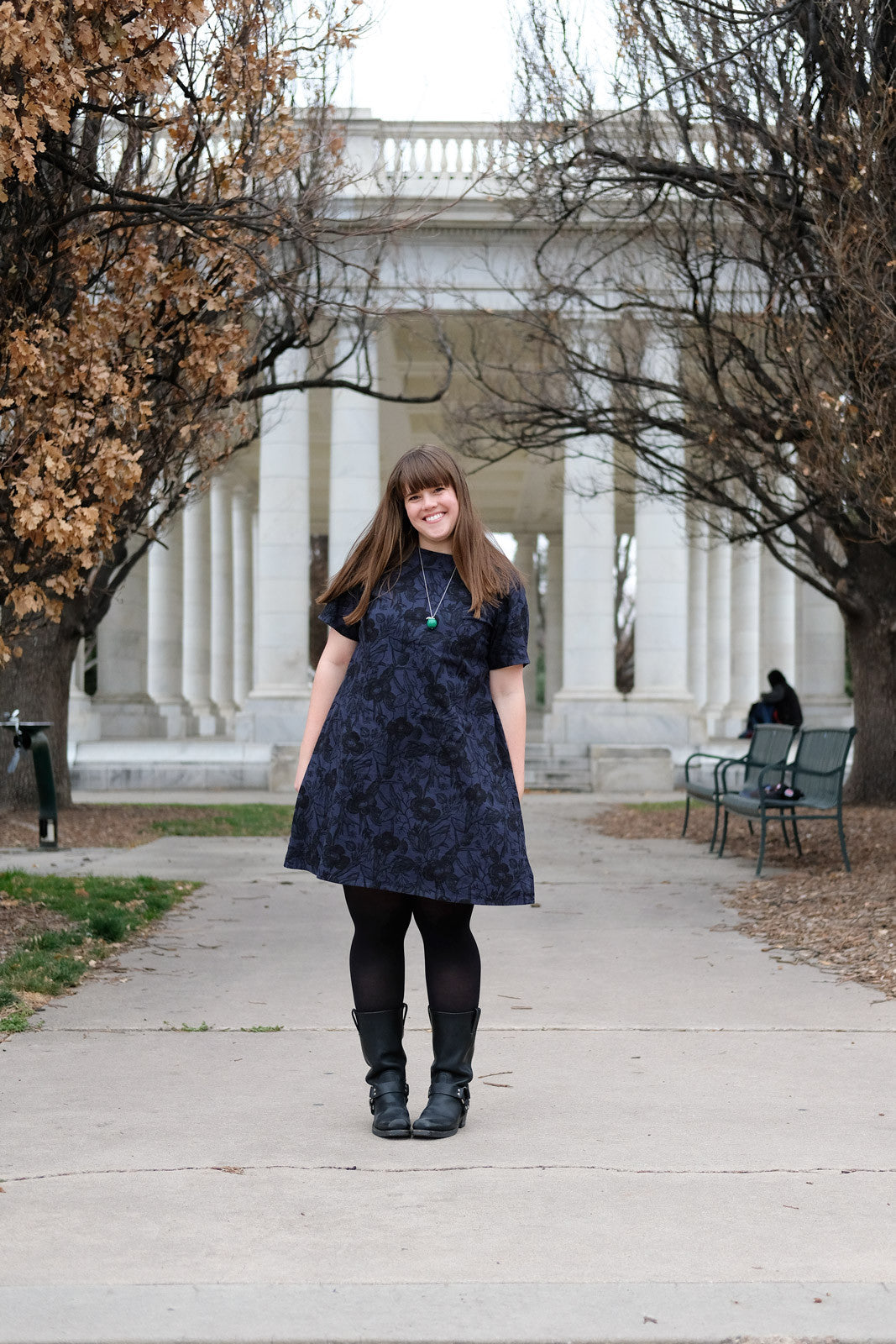 The Raglan Dress in Japanese Cotton/Linen Canvas 