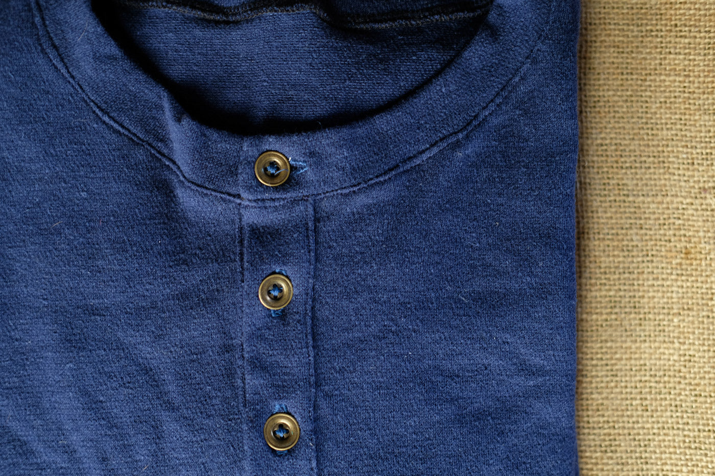 Detail of the Henley button placket