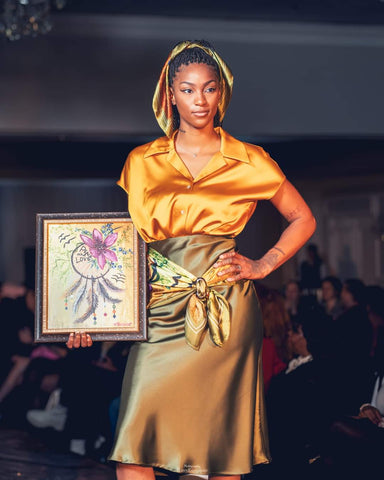 Alesia C. Silk Meets Artistry Fashion Show Fashion House Alesia C. Lake Forest IL USA Fashion Designer