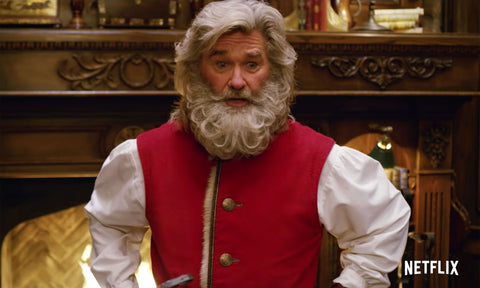 Kurt Russel in role of Santa Claus in "Christmas Chronicles" movie inspiration for custom Santa costume by Alesia C.