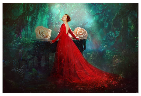 Red Dress by Alesia Chaika. Inspired by Your Are The Best artwork by Zinaida Kalinouskaya