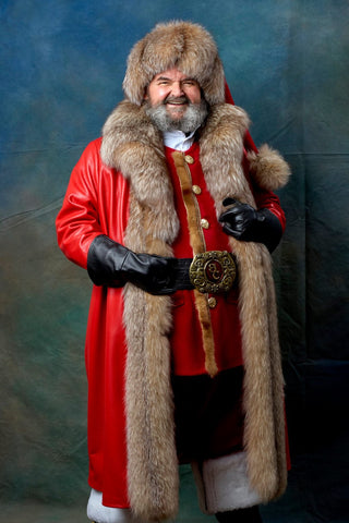 Santa Clause costume inspired by Christmas Chronicles 2 movie designed by Chicago artist and fashion designer Alesia Chaika