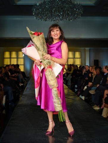 Fashion Desgner Alesia Chaika In Pink Dress Fashion House Lake Forest, IL USA