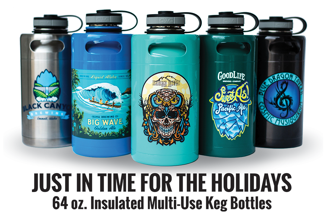 64oz Mini Keg Growlers