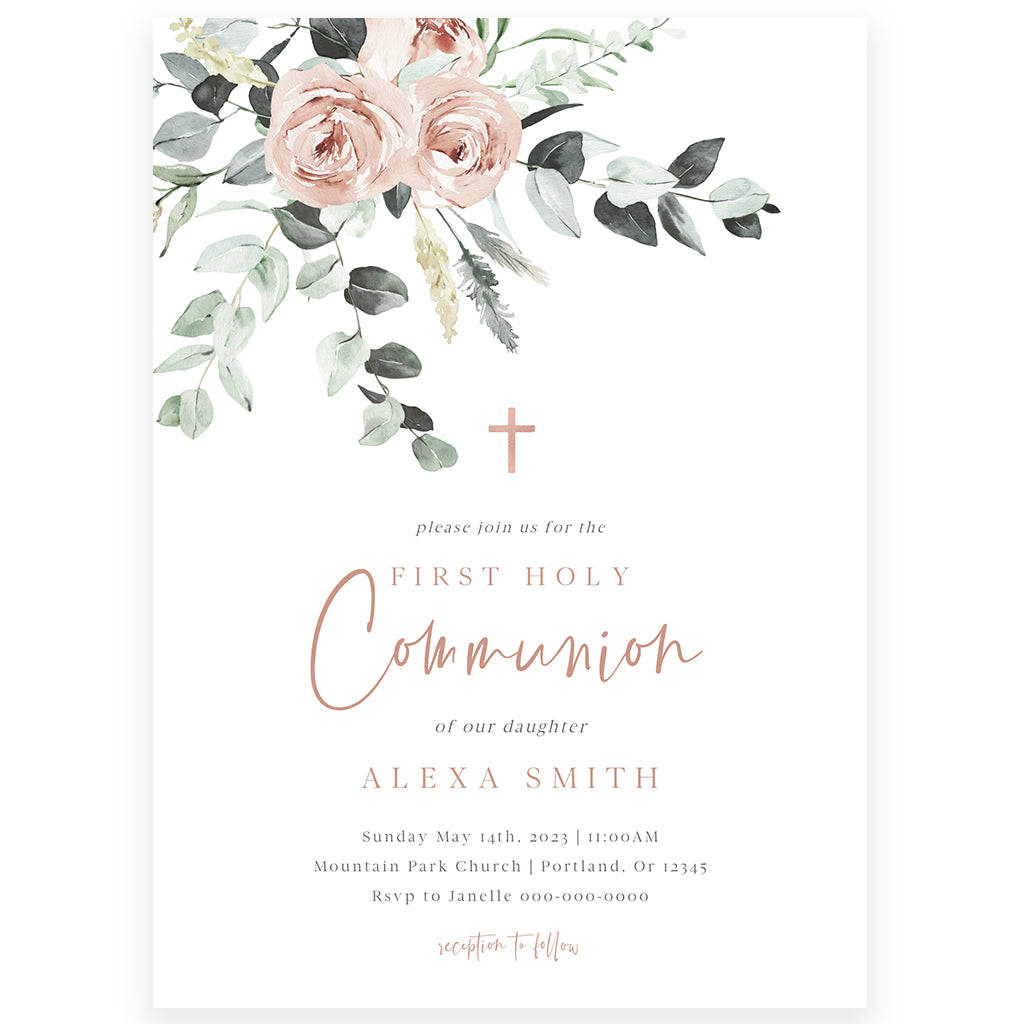 first holy communion blank invitations