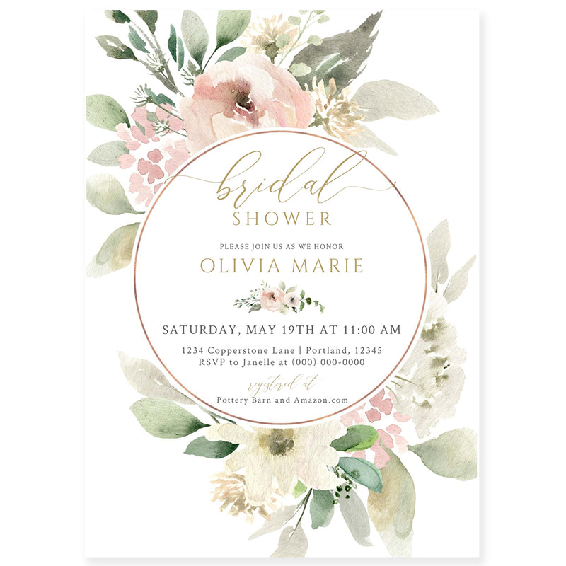 Floral Bridal Shower Invitation Forever Your Prints