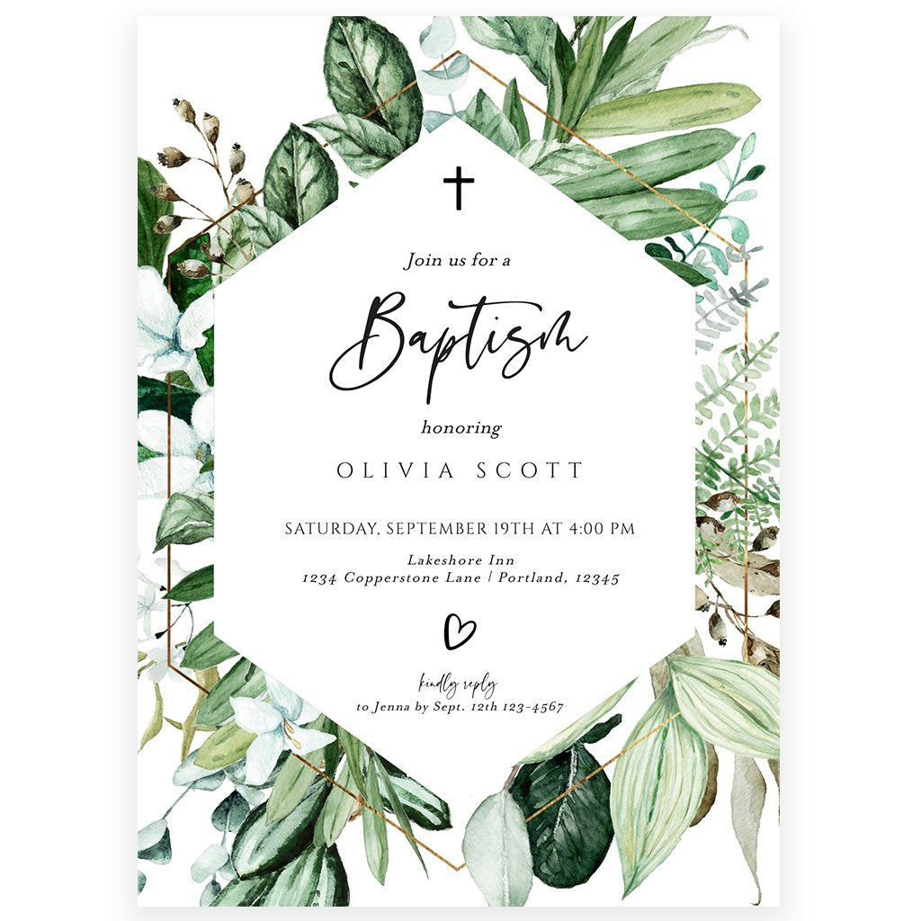 baptism invitations