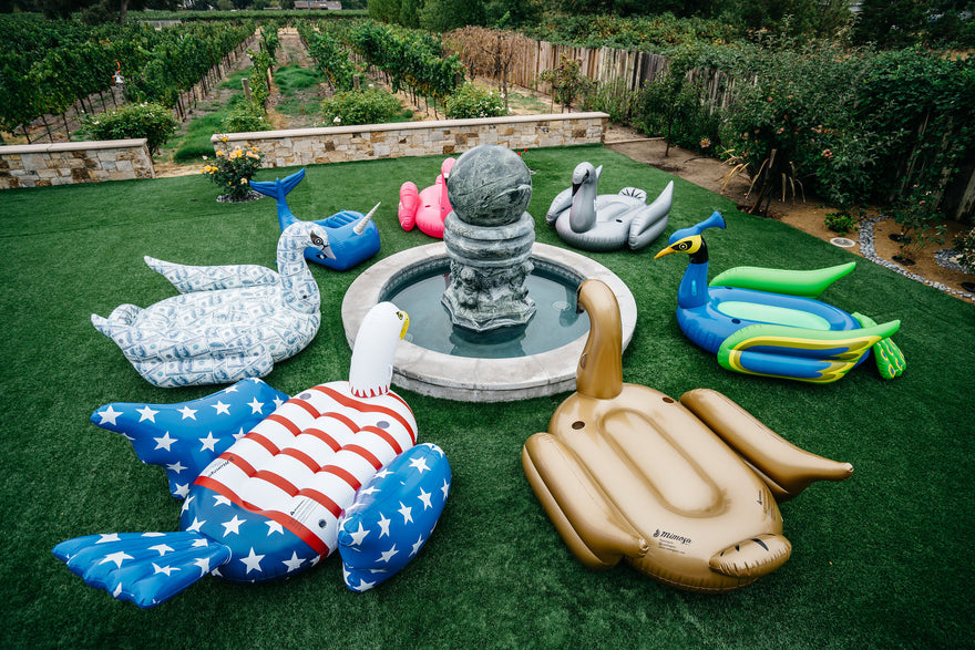 large inflatable pool floats