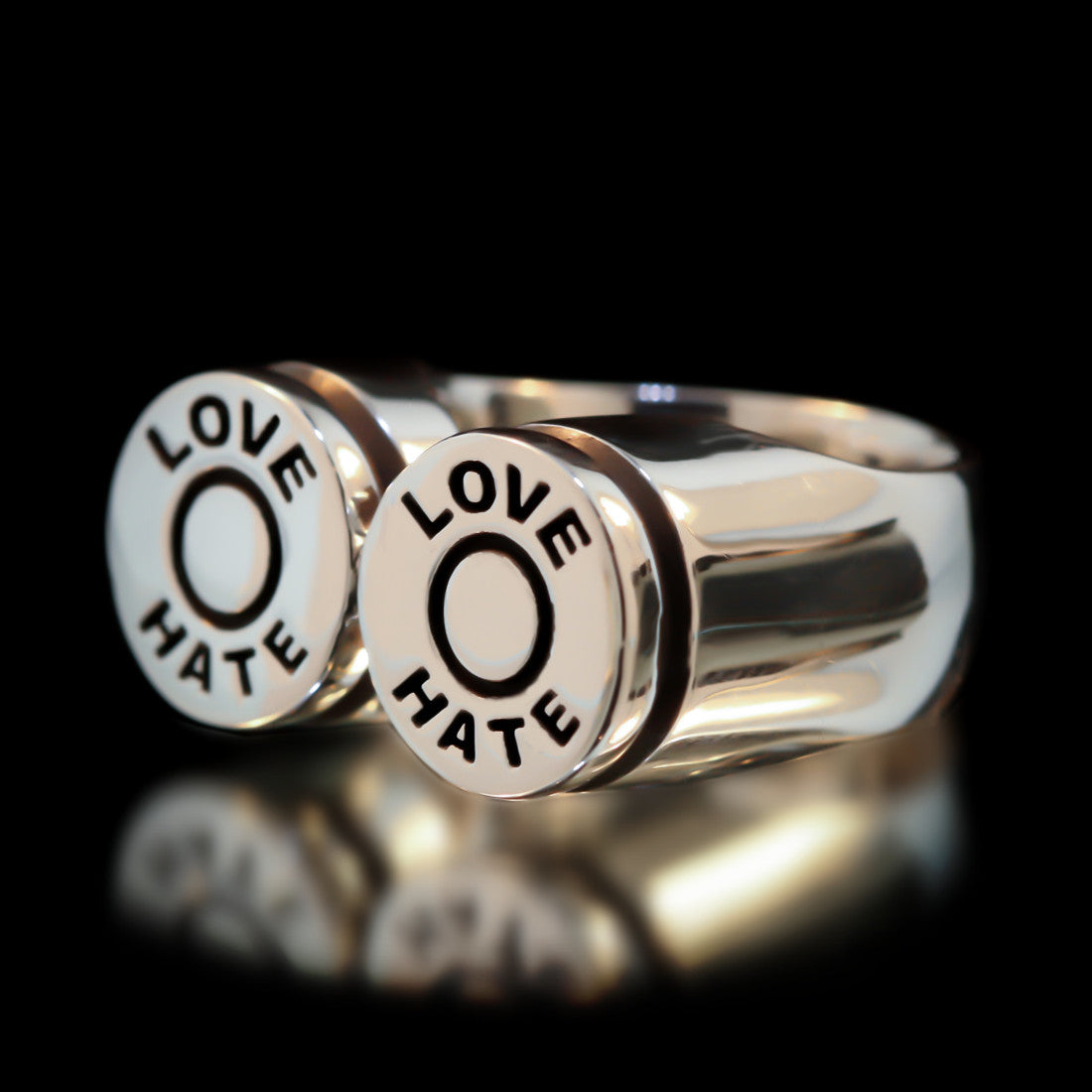 Love/Hate Bullet Ring - Brass – Twisted Love Jewelry Works NYC