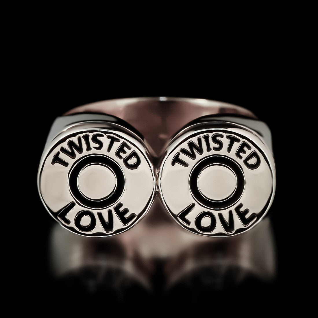 Love/Hate Bullet Ring - Sterling Silver – Twisted Love Jewelry