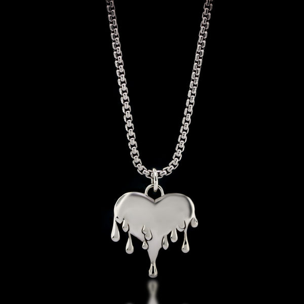 Melting Heart Necklace - Sterling Silver – Twisted Love Jewelry Works NYC
