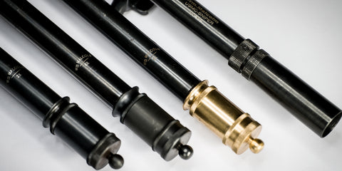 The four malcolm scope tubes in this article - a 3X, two 6X's, and an 8X