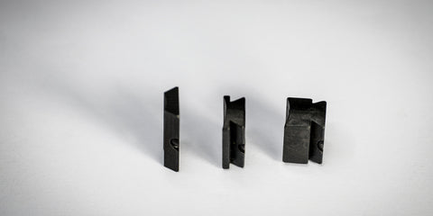 Three curved-bottom blocks showing the different block heights available