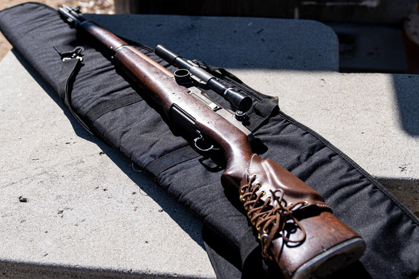 The Garand relaxing on a bench