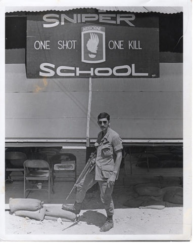 Rene Macare at sniper school Cha Rang Valley