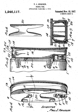 An early air-cushioned recoil pad
