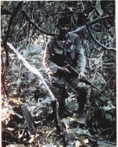 Sniper's Hide in the Central highlands Vietnam