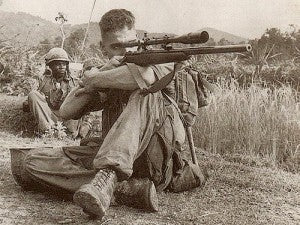 Carlos Hathcock with Unertl Scope on Model 70 Winchester