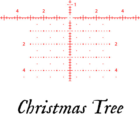 a christmas tree reticle