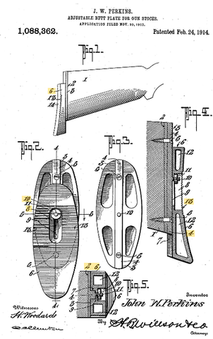The early adjustable-height shoulder pad