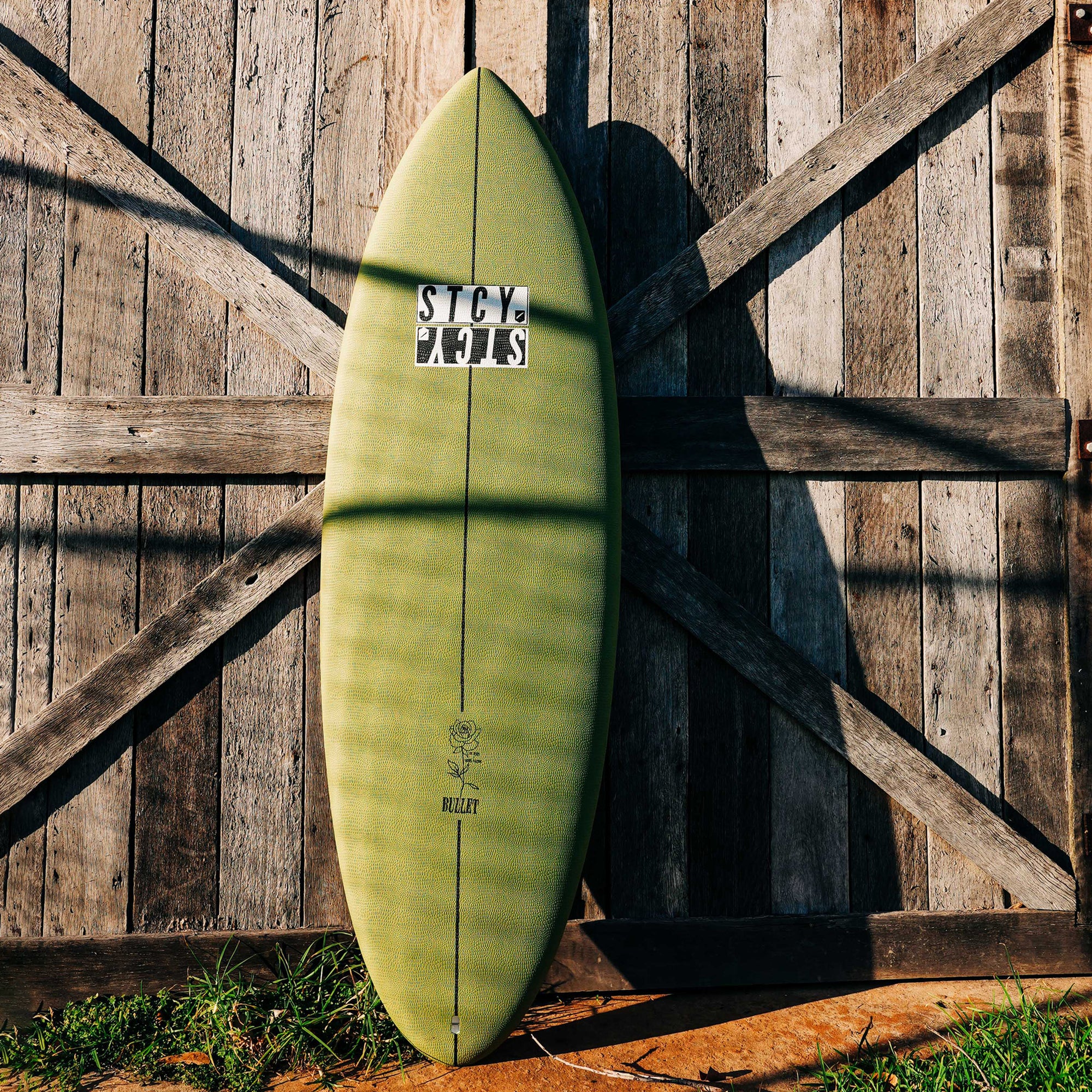 STACEY BULLET EPOXY SOFT BOARDS - OLIVE GREEN - Powerhousesurf